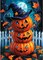 Halloween Pumpkins Diamond Painting Kit for Adults – 5D Full Drill DIY Gem Art, Diamond Painting Craft for Beginners, Wall Decor 12x16 Inch